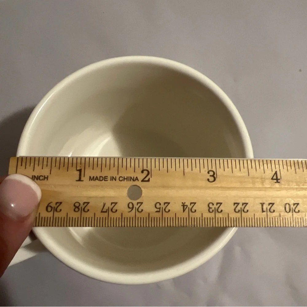 WILLIAMS SONOMA CA Initial Mug Letter G Monogram Coffee Tea Cup White Gold 16 Oz